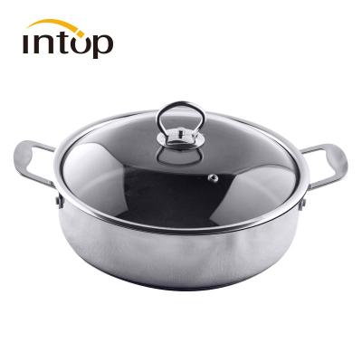 China 201 Stainless Steel Frying Pan Sustainable Pot Cookware Cooking Stew Pot With Lid Cooking Pot Cooking Pot Soup for sale