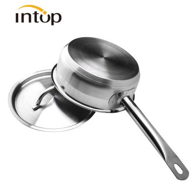 China Viable Sauce Pan Commercial Cookware 304 Stainless Steel Induction Stew Pot Sauce Pan For Restaurant Frying Pan for sale