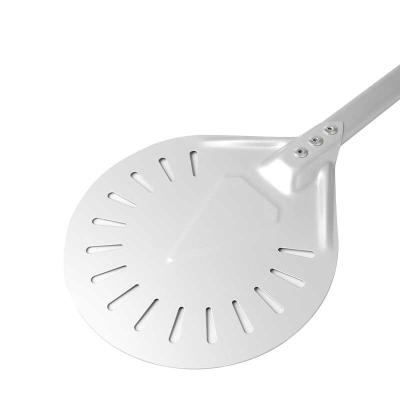 China Metal Aluminum Non Slip Pizza Peel Non Slip Pizza Peel Pala Pizza Skin With Long Handle for sale