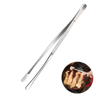 China Popular Selling Jinhaiyue Stainless Steel 30cm Length 12inch BBQ Tweezers Easily Cleaned Tongs for sale