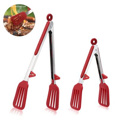 China Sustainable JinHaiYue TPR Handle Silicone Barbecue Serving Cooking Kitchen Tongs for sale