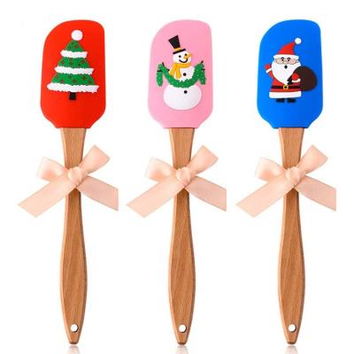 China Hot-selling Disposable Healthy Silicone JHY Amazone Christmas Baking Spatula for sale