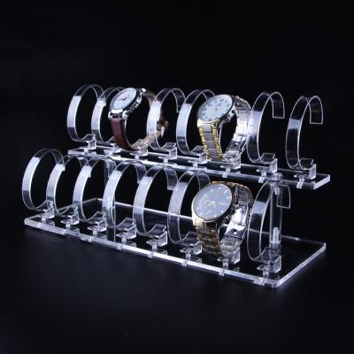 China Unique Super Acrylic Watch Display Stand Good Quality Watch Show 16 Circles Rack Stand Watch Holder for sale