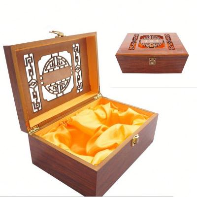 China Matte Lacquered Handmade Laser Cavity Custom Wooden Gift Packaging Box for sale