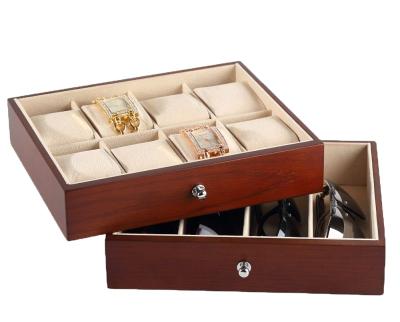 China Handmade Custom Luxury Jewelry Rings Ornament Wood Collection Storage Watch Box for sale