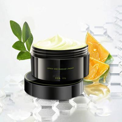 China Custom Natural Dark Circles Lemon Massage Cream Moisturize Face Care SPA Lemon Deep Cleansing Facial Cream for sale