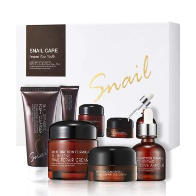 China Face Beauty Customize Eye Repair Cream Private Label Snail Professional Facial Skin Care Set for sale