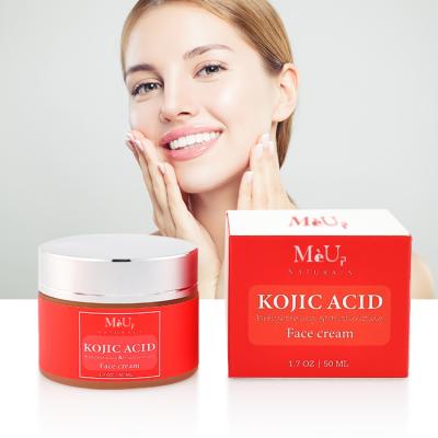 China OEM Natural Organic Facial Cream Acne Whitening Brightening Anti Aging Skin Face Care Moisturizing Skin Whitening Kojic Acid Cream for sale