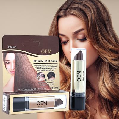 China Disposable Hair Dye Pen Dye Stick Balm White Provisional Hair Dye Pen Brown Natural Coverage Hair Care White Hair Old Age for sale