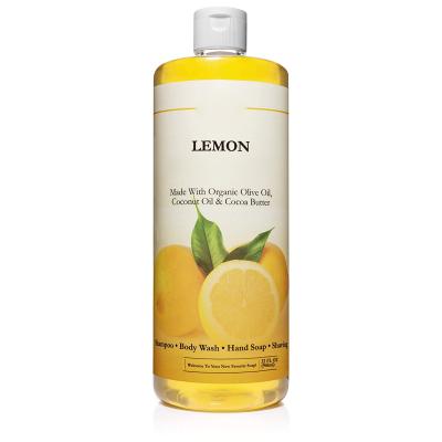 China Private Label Pure Organic Deep Cleansing Replenishing Lemon Oil Body Wash Custom Made Vegan Flavor for sale