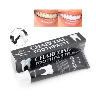 China Whitening Intensive Stain Removal Factory Price Natural Organic Activated Charcoal Toothpaste For Teeth Whitening for sale