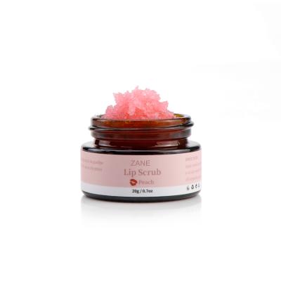 China Wholesale Peach Flavor Strawberry Sunscreen Organic Vegan Private Label Sugar Scrub Exfoliator Lip Care With Packaging for sale