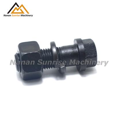 China Construction worksÂ   Good Quality Hex Flag Nut With Gasket Nut Best Price Black For Excavator Screw for sale