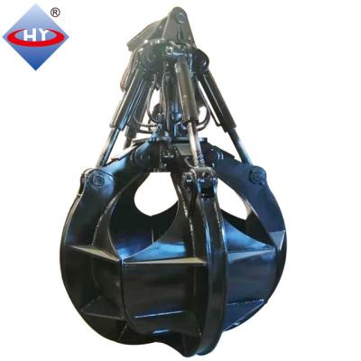 China Building Material Shops Five Petal Clamshell Electric Hydraulic Grab Bucket For Excavator for sale