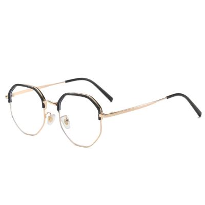 China High Quality Computer Vogue Polygon Glasses Frame Beautiful Fashionable Women Black Reading Optical Glasses for sale