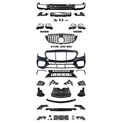 China PE car bumper auto parts for W213 change to E63 AMG model body kit include front bumper lower grill guard for Mercedes Benz for sale