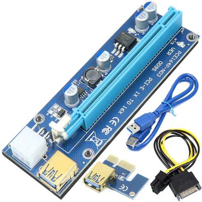 China Factory Best Price GPU PCI-E x1 To x16 USB 3.0 Cable PCI Express Riser Card Ver009 Ver009s 12.5cm*4.5mm for sale