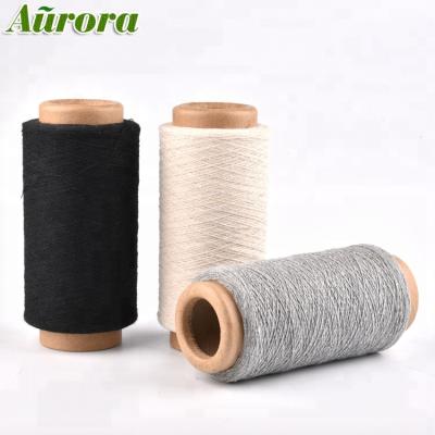 China Black undyed polyester ecru best choice yarn price 2S recycled gray blanket yarn for baby blankets soft for sale