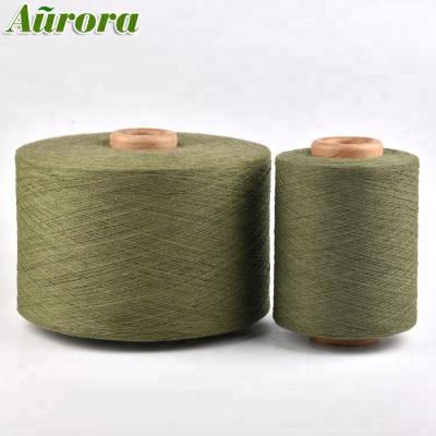 China Recycled Cheap Price Ne 28/1 Rayon Yarn Dyed Recycled Olive Cotton Yarn for sale