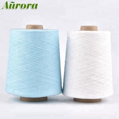 China Hot Sale Recycled Bleached High Tensile Strength Polyester Weaving Yarn NE18/2 Recycled Cotton Blend Yarn for sale