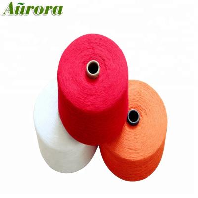 China Hot Sale Grade Recycled Cotton Terry Towel Yarn Dyed Open End Recycled Yarns 32s For Weaving for sale