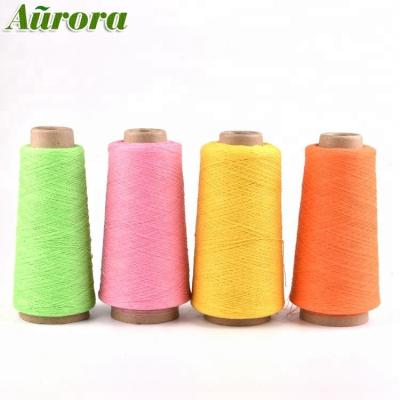 China Hot Sale Orange Recycled Blend Sock Cotton Yarn Knitting Ne 13S Recycled Cvc Yarn For Socks for sale