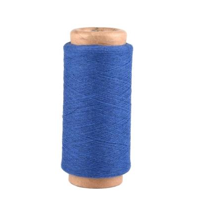 China Hot Selling Blue Recycled Reclaimed Cotton Blended Polyester Yarns Ne21S Knitting Cotton Recycled Polyester Twisted Yarn for sale