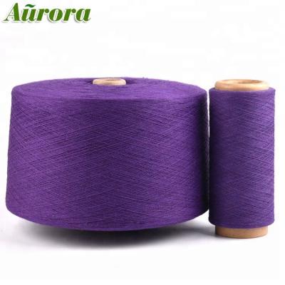 China Best Choice Recycled 12S Oe Polyester Yarn Purple Ring Spun Yarn For Towel for sale