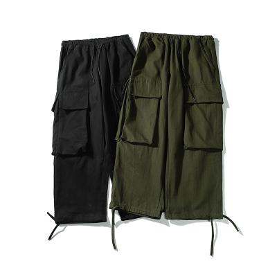 China Custom Wide Leg Casual Anti-Wrinkle Hip Hop Pocket Ties Street Mens Fashionable Pants for sale