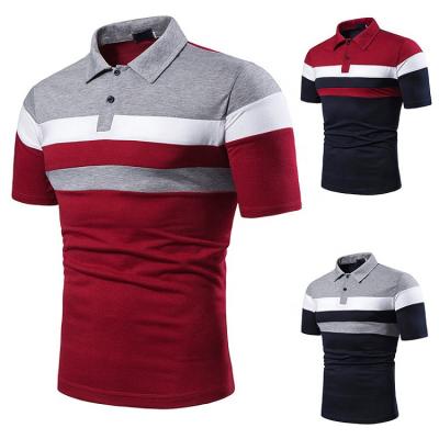 China QUICK DRY Golf T-shirt Striped Custom Polo Mens Custom Made T-shirts Mens Embroidery Polo Shirts for sale