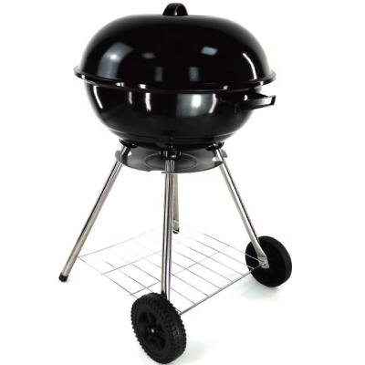 China Easily Assembled Large 22 Inch Charcoal Grill With Cart BBQ Grill Chrome Plated Cooking Grate for sale