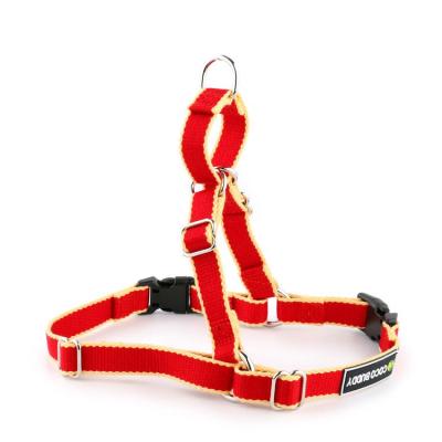 China Sustainable Private Label Pet Harness Cotton Bamboo Easy Walk Pet Harness Soft For All Season for sale