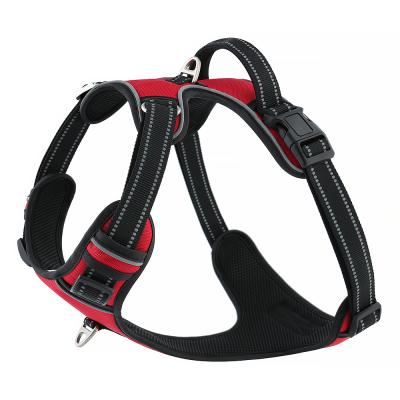 China Padded Dog Harness Manufacturers 3M Reflective Front Range NO PULL Safety Adjustable Pet Harness Vest for sale