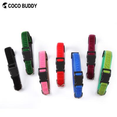 China Viable Custom Made Velvet Dog Accessories Nylon Woven Pet Collar And Leash for sale