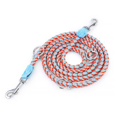 China Newest Multifunctional Thoughtful Newest Stored 2 Hooks Training Walking Hike Rope Around Pet Leash for sale