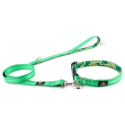 China OEM Service Camouflage Harness Dog Puppy DETACHED Collar and Leash Combo Set for sale