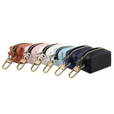 China Stocked Wholesale High Quality Leather Pet Accessories Pet Poop Bag With Portable for sale