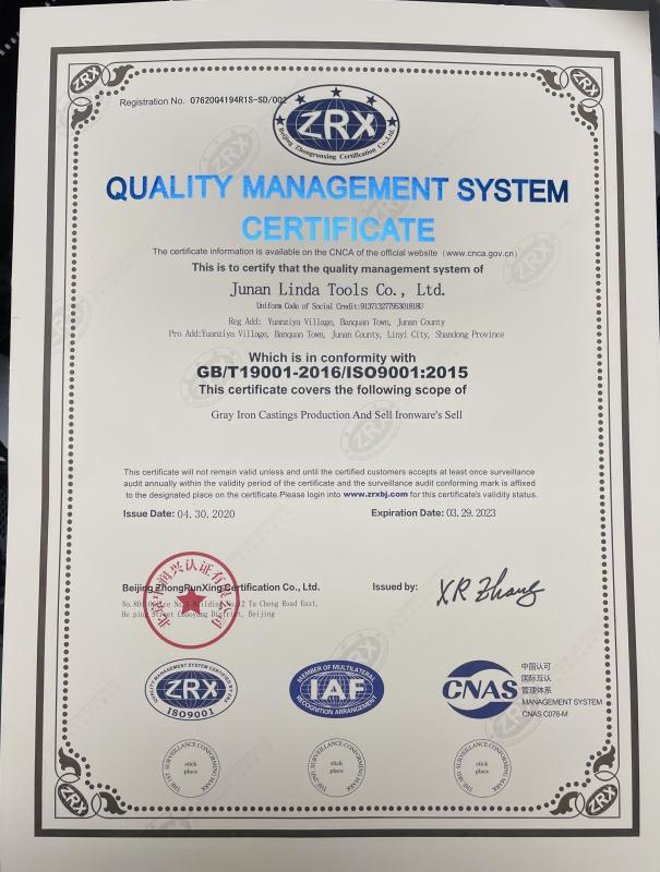 ISO9001 - Shandong Legend Import & Export Co., Ltd.