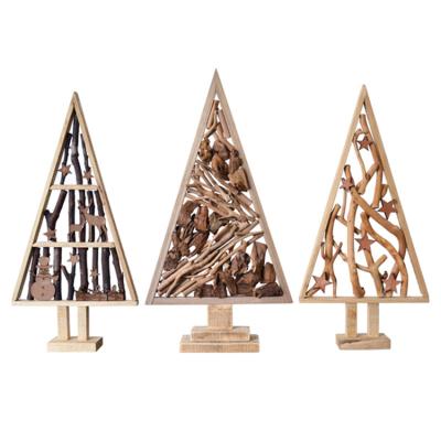 China Factory Price Eco - Friendly Wooden Decorations Home Diy Pendant On Christmas Tree Decoration Ornaments for sale