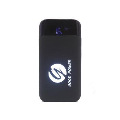 China Fashion Gift Fast Charging Support Luminous Logo OEM Can Be Customized Universal Dual Usb Output 8000mah Smart Power Bank With Digital Display for sale