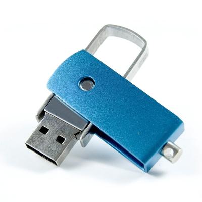 China Full Capacity 1G 2G 4G 8G 16G 32G 64G 128G Metal Swivel USB Custom Logo USB Flash Drives With Key Chain for sale