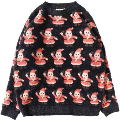 China 2021 Anti-wrinkle Acrylic Cable Knit Chunky Ugly Christmas Sweaters Custom Logo for sale