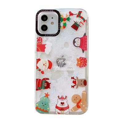 China Cute Luxury Shockproof Christmas Snowflakes Shape Designers Christmas Gift Cell Phone Case For Iphone 13 for sale