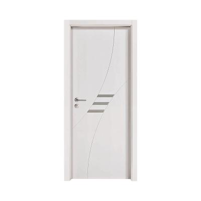 China Bathroom waterproof interior wooden door mahogany solid wood semi solid wood door for sale