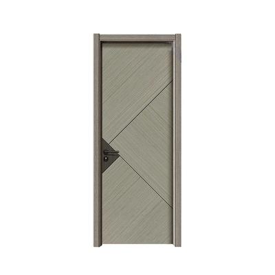 China Manjun Waterproof Modern Swing Interior Door Solid Wood Door For Bedroom for sale