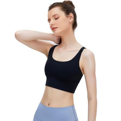 China Breathable Women Yoga Bra Halterneck For Ventilation And Support Cross Back Lightweight Tanks With Quick Dry Sports Bra for sale