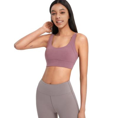 China Breathable Seamless Gym Running Yoga Underwear Women Fitness Bra Sports Top Women Lift Up Sports Bra Vest for sale