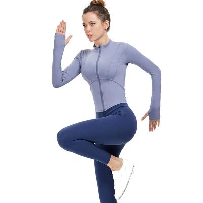 China Fashion Breathable Tight Warm Girls Long Shirt Girls Yoga Shirts Drop Shipping Long Warm Tops for sale