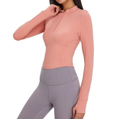 China Breathable Net Long Sleeve Tops OEM Drop Shipping Sport Running Or Yoga Top Sexy Long Sleeve Suit Long Sleeve for sale