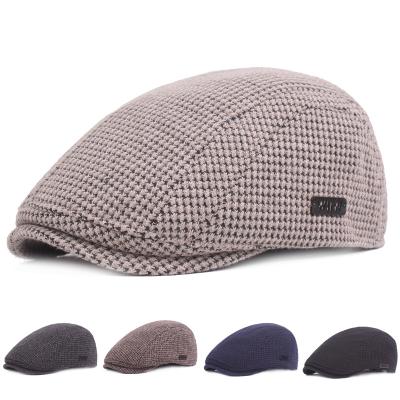 China European Flat Hat Ivy Hats Cap Outdoor Ivy Hat Winter Cotton Checked Character Style Newsboy Flat Hat for sale